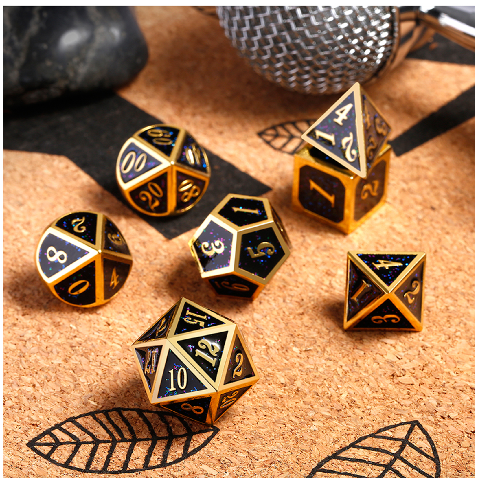 Dice Habit Dice: 7pc Metal & Enamel Galaxy