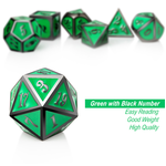 Dice Habit Dice: 7pc Metal & Enamel Apple & Gunmetal