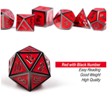 Dice Habit Dice: 7pc Metal & Enamel Rose & Gunmetal