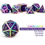 Dice Habit Dice: 7pc Metal & Enamel Royal Purple