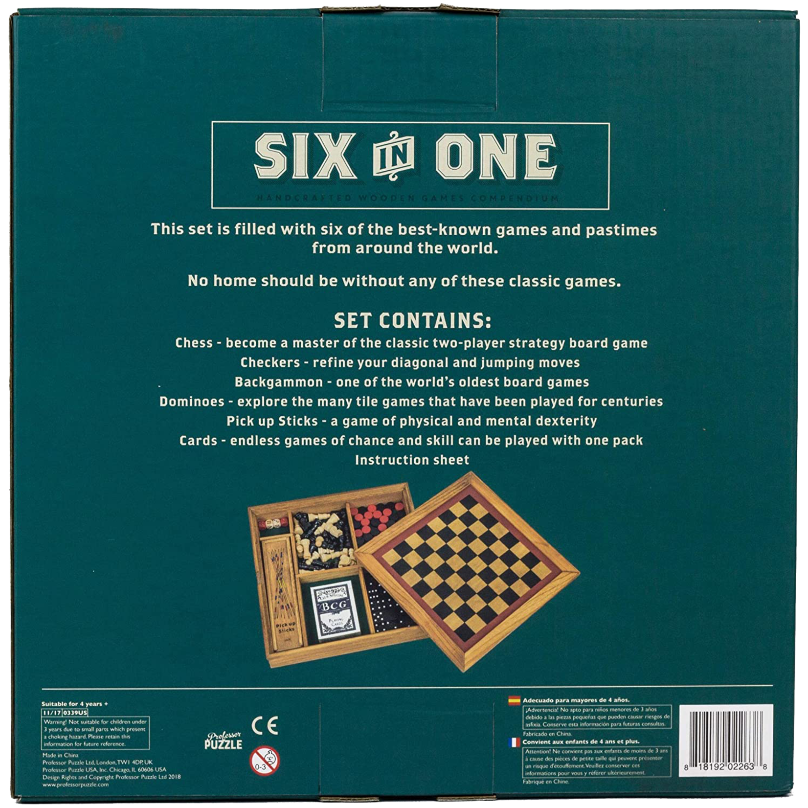 Six in One Wooden Games - Blue Highway Games