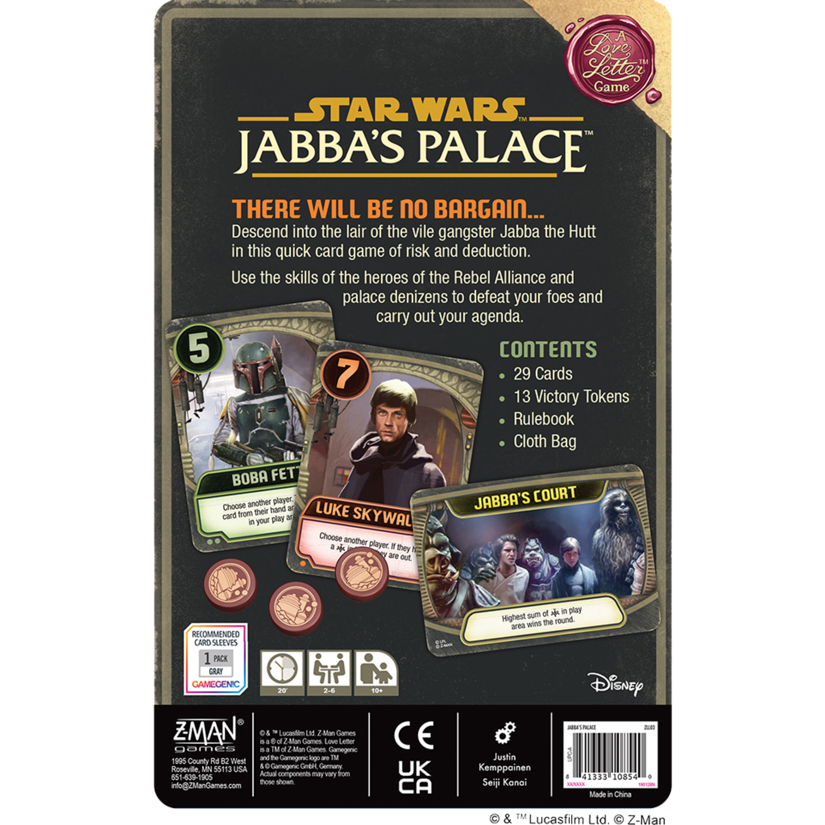Z-Man Games Love Letter: Star Wars Jabba's Palace