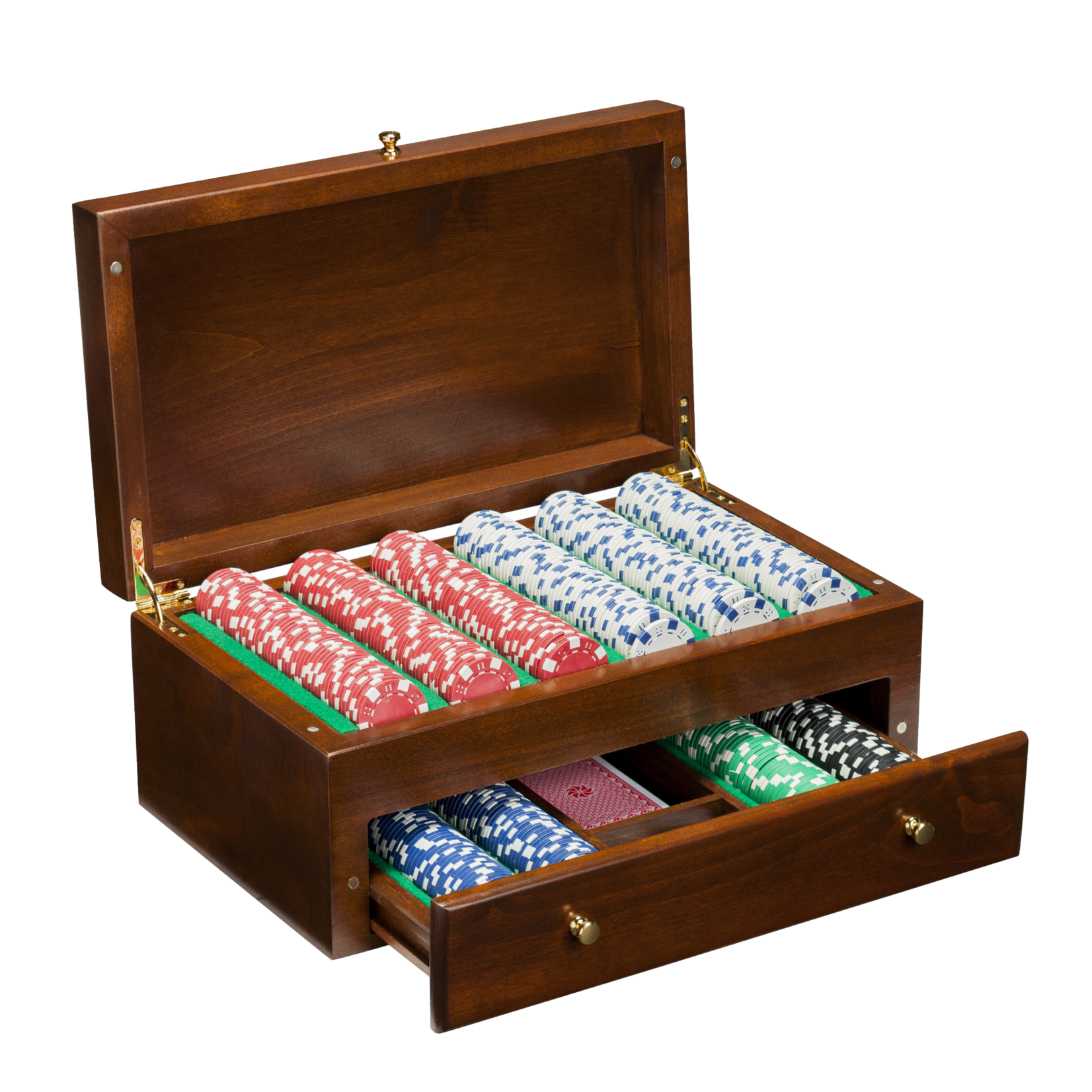 Wood Expressions POKER SET: Wood Deluxe Case (500 Clay Chips)