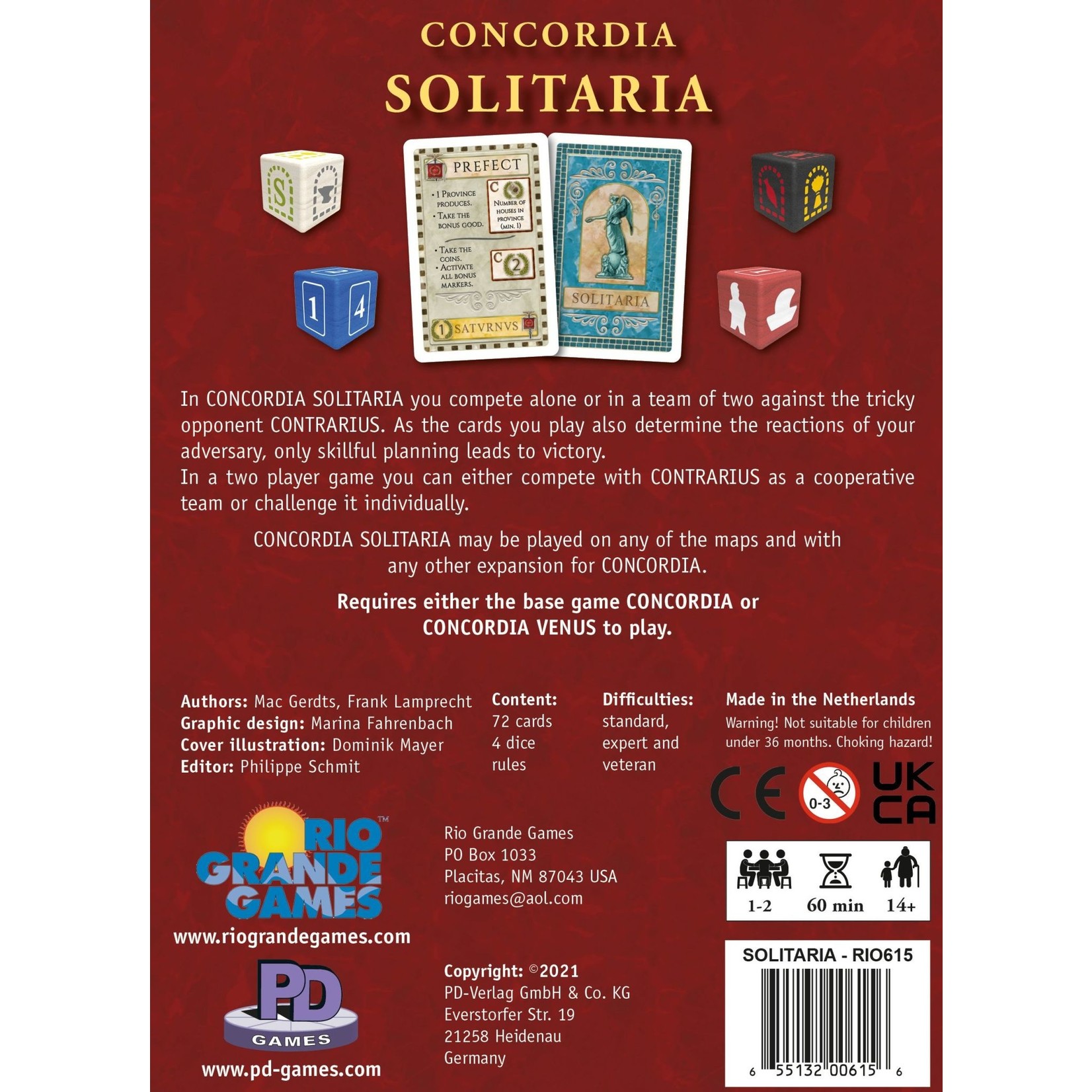 Rio Grande Games Concordia: Solitaria