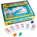 University Games DOMINOES: 12's Numbers (COLOR)
