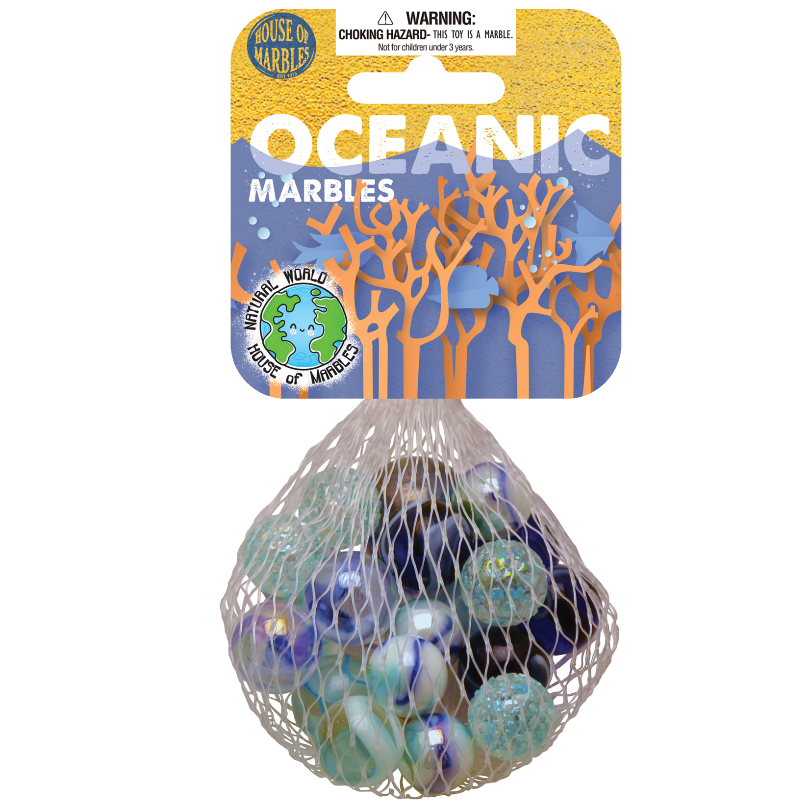 House of Marbles Marble Bag: Oceanic