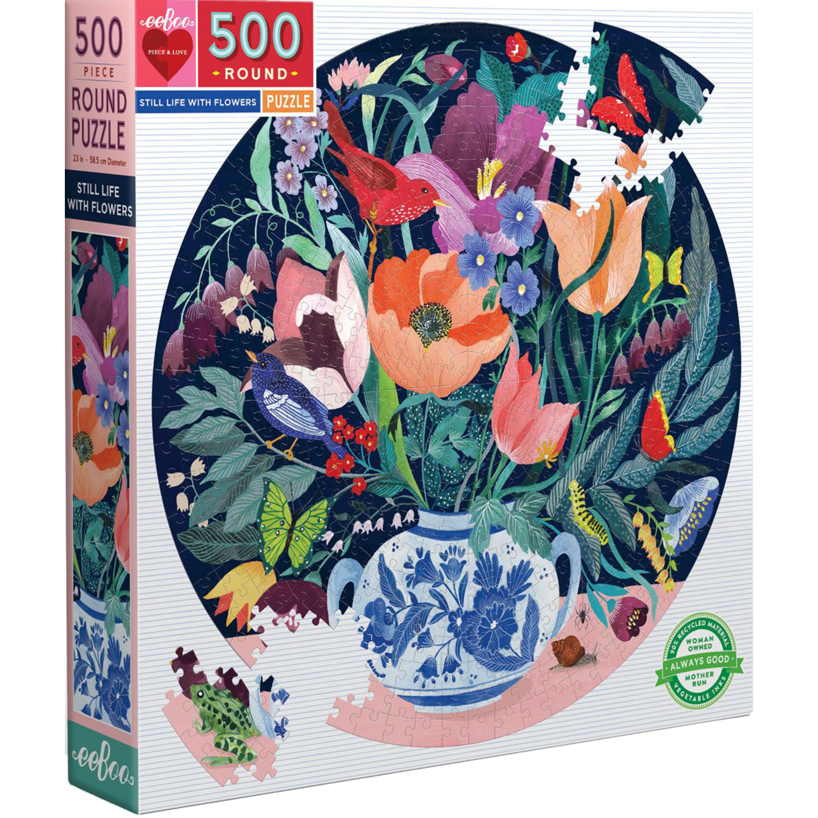 eeBoo Still Life with Flowers 500pc