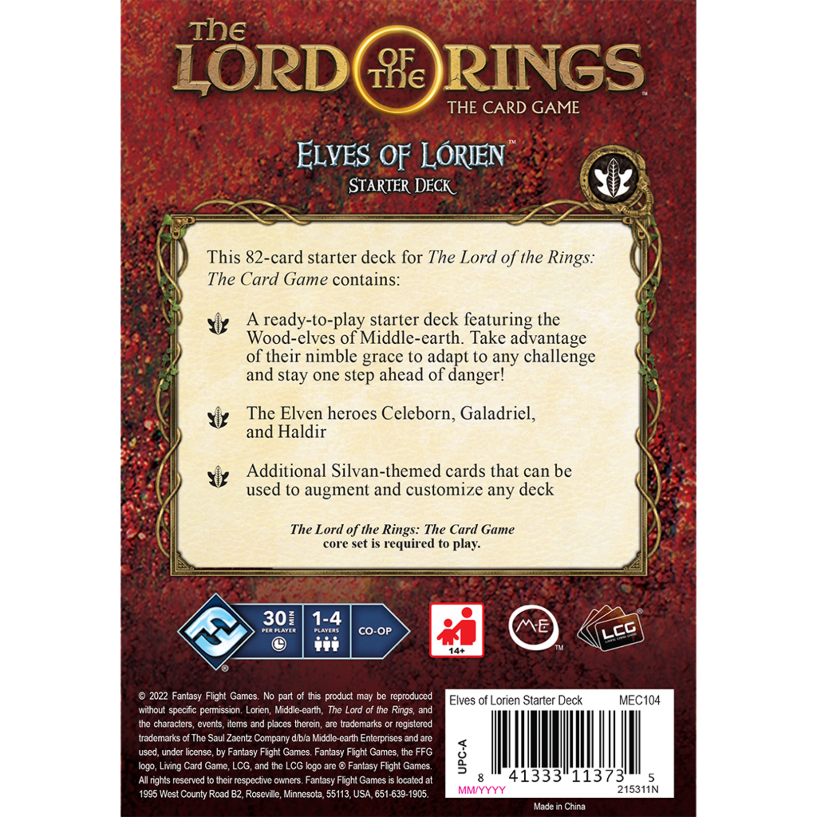 Fantasy Flight Games Lord of the Rings LCG: Elves of Lorien