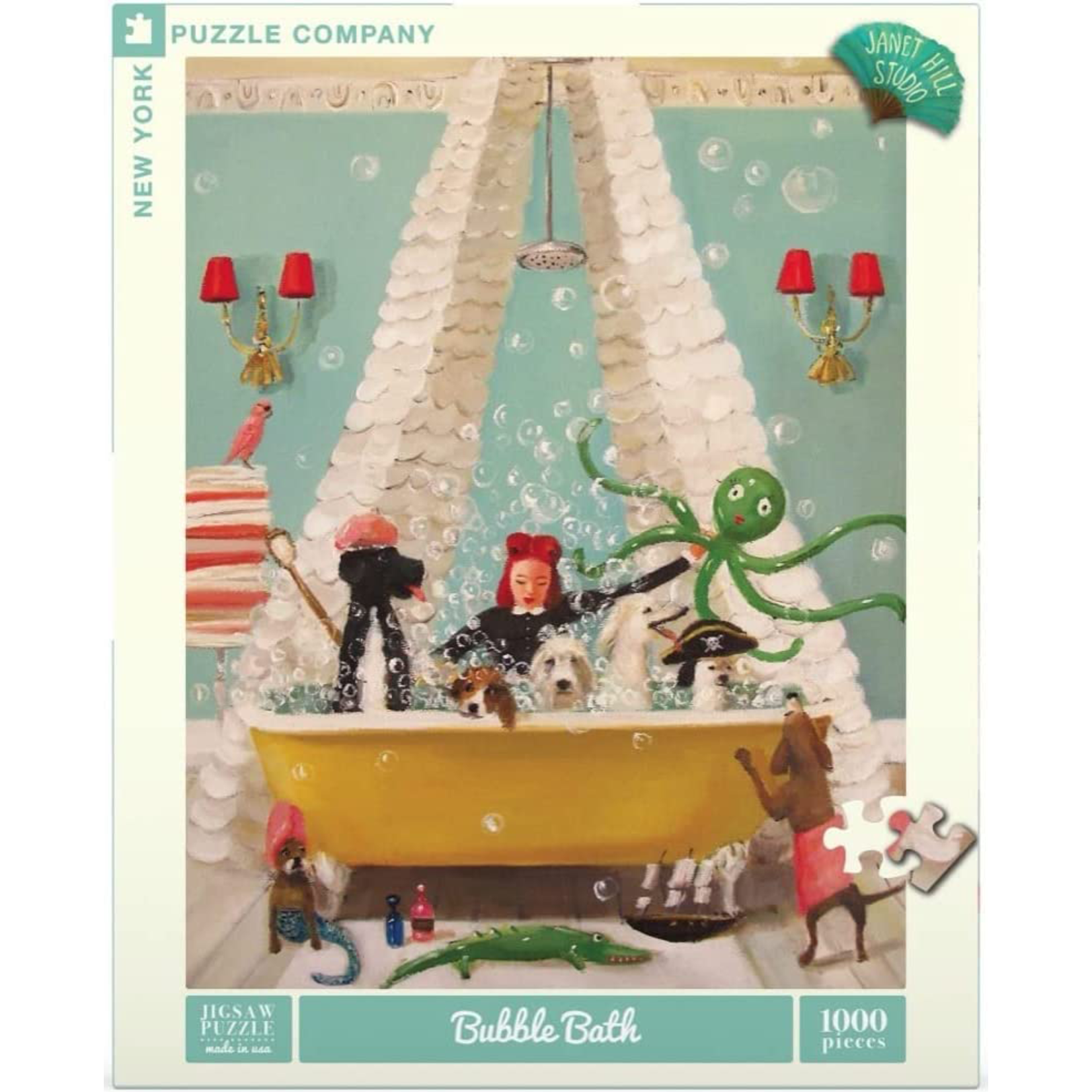 New York Puzzle Co Janet Hill: Bubble Bath 1000pc