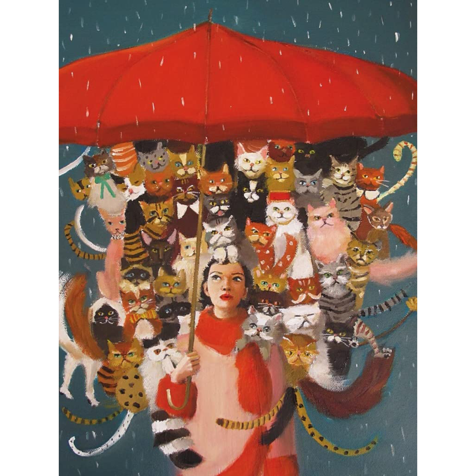 New York Puzzle Co Janet Hill: Cat Countess 1000pc