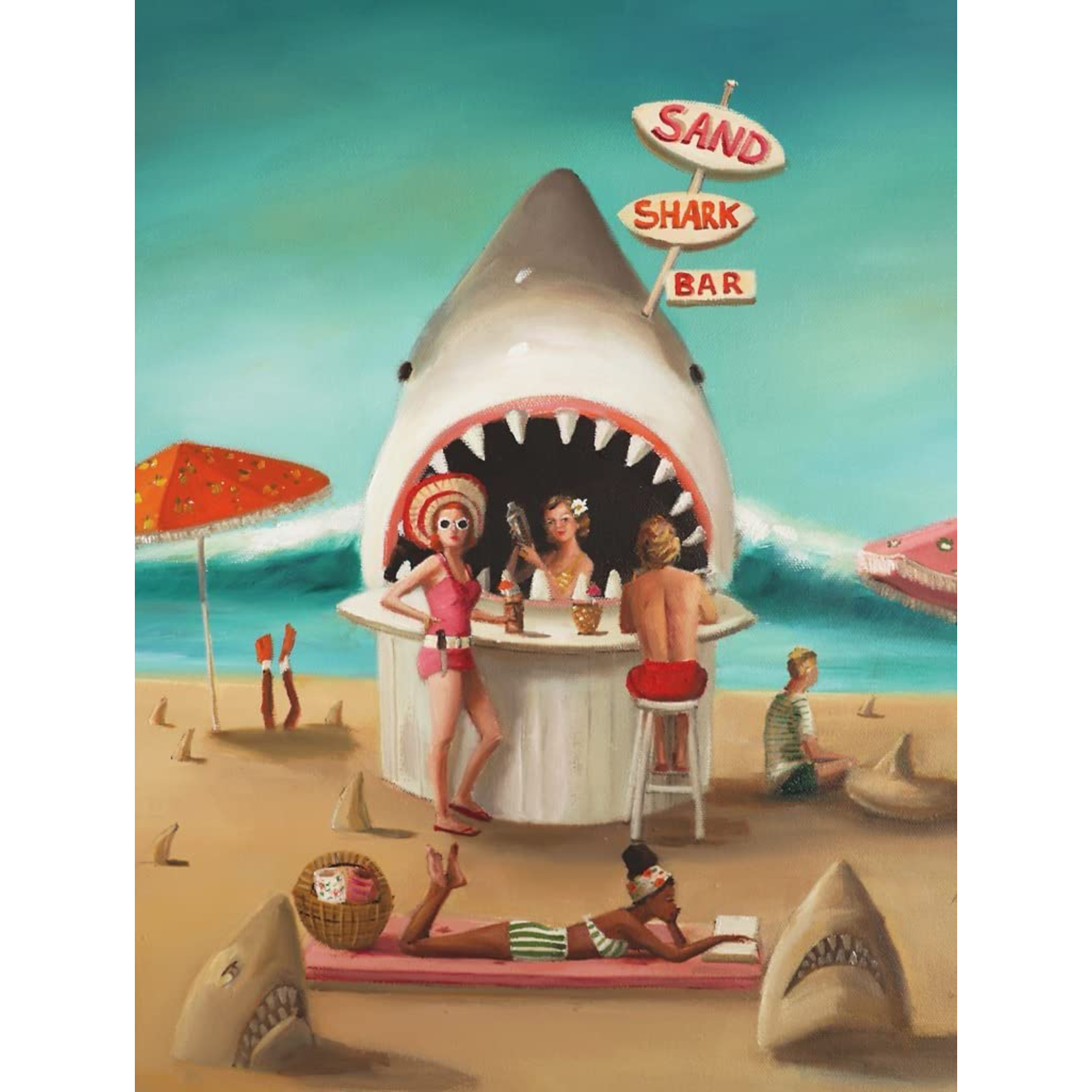 New York Puzzle Co Janet Hill: Sand Shark Bar 500pc