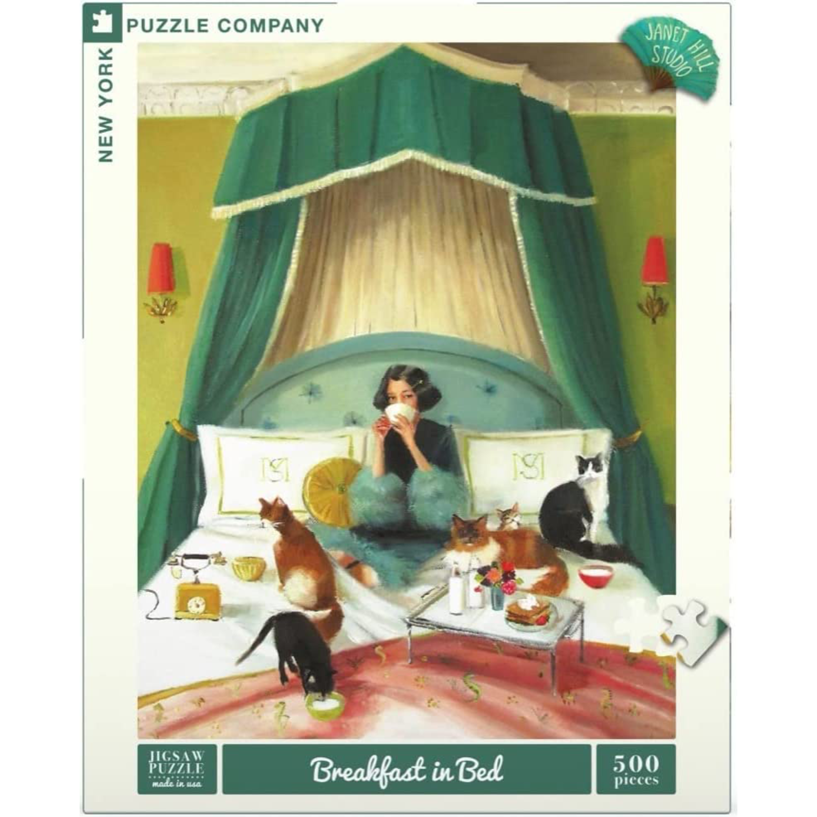 New York Puzzle Co Janet Hill: Breakfast in Bed 500pc