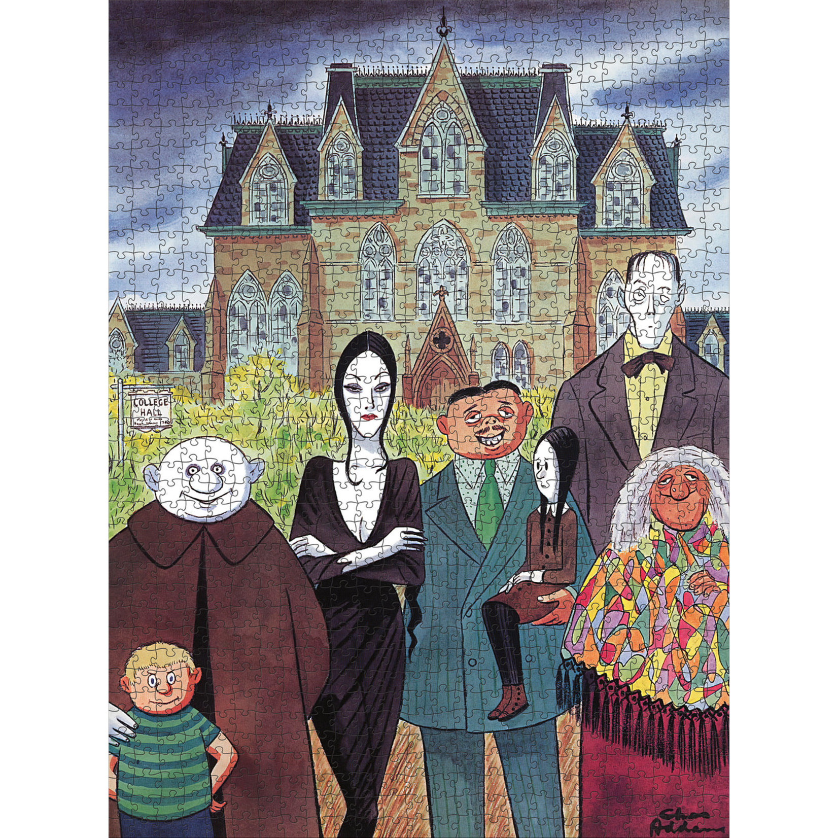 Pomegranate Puzzles The Addams Family, Charles Addams 1000pc