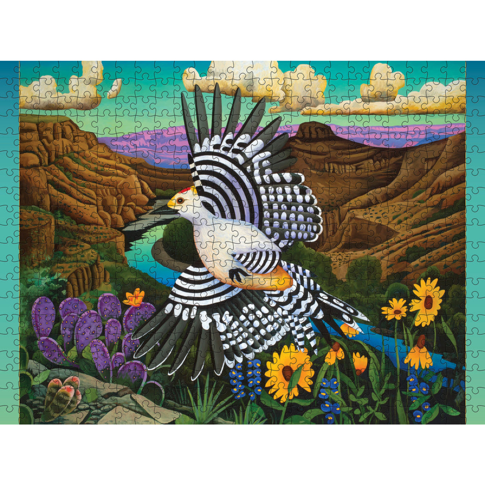 Pomegranate Puzzles Crossing the Rio Grande, Billy Hassell 500pc