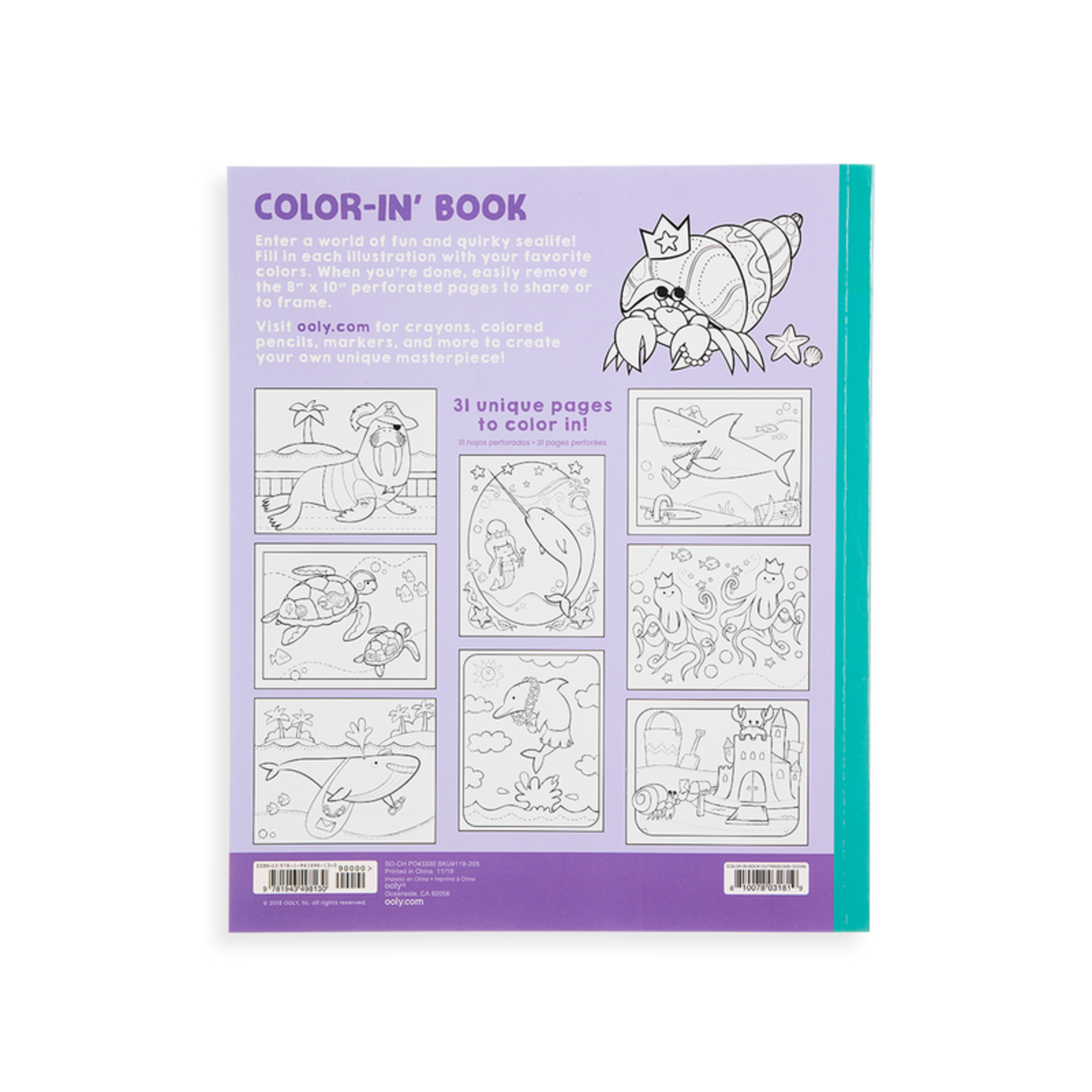 OOLY Coloring Book: Outrageous Ocean