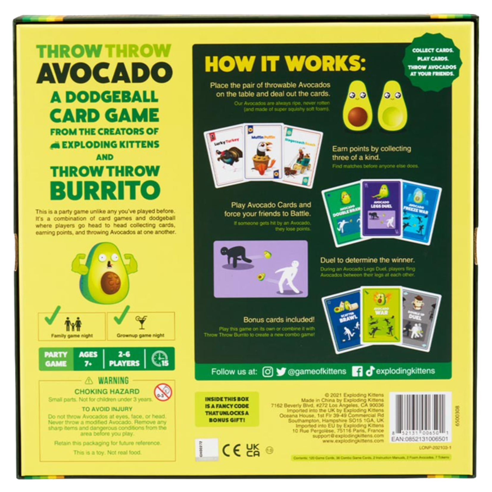 Exploding Kittens Throw Throw Avocado