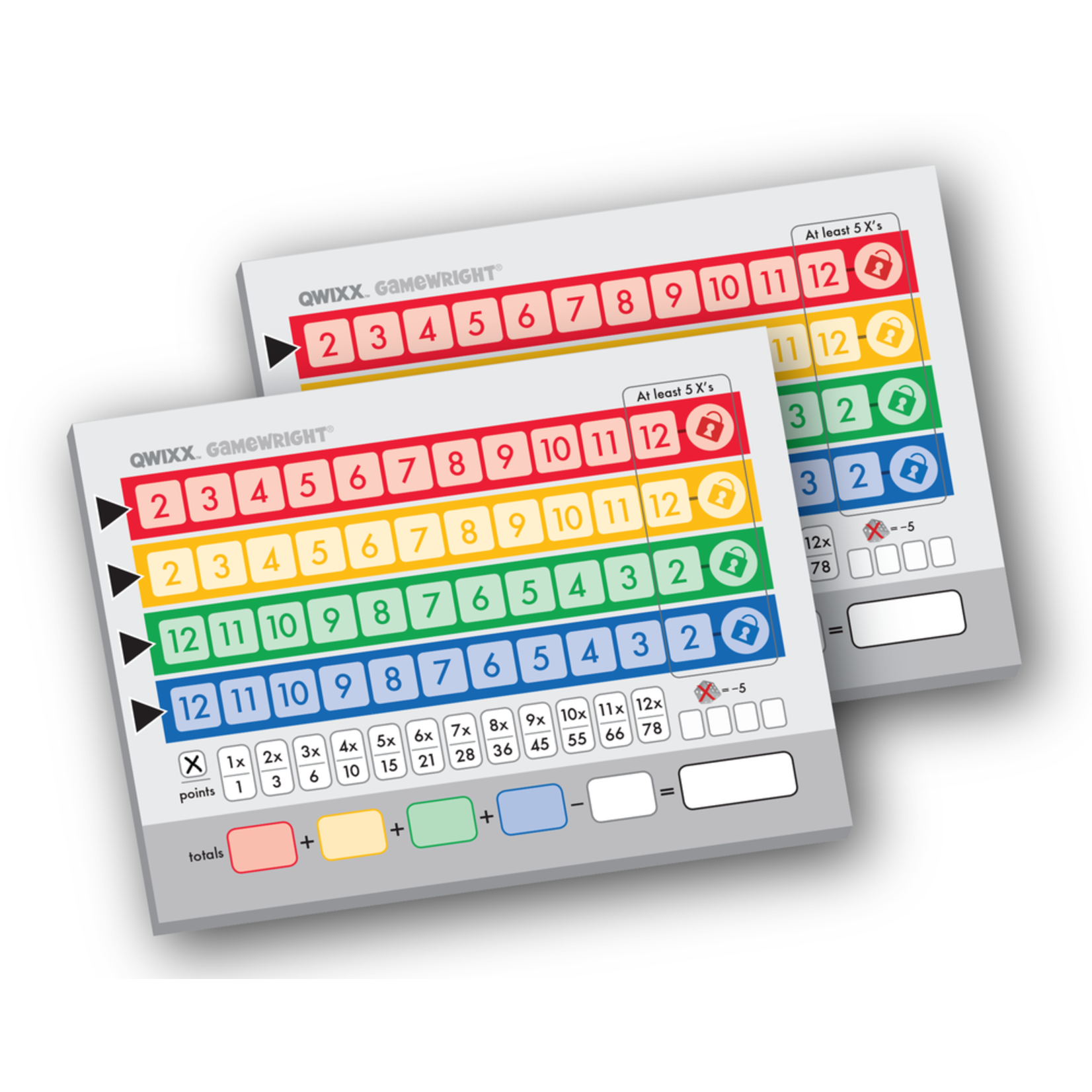  Gamewright Qwixx, Replacement Score Cards Action Game