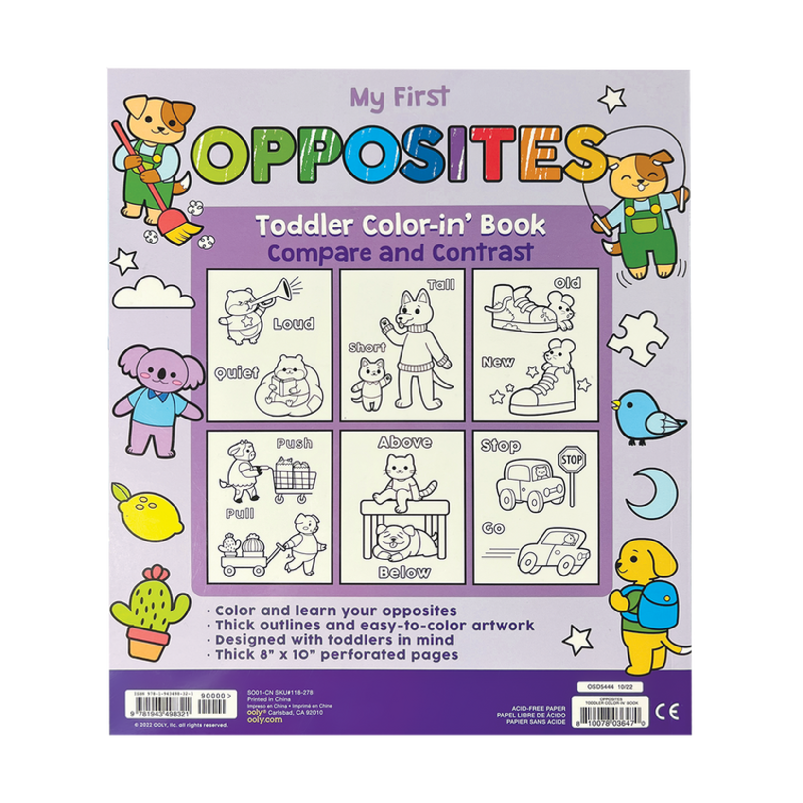 OOLY Coloring Book: Opposites