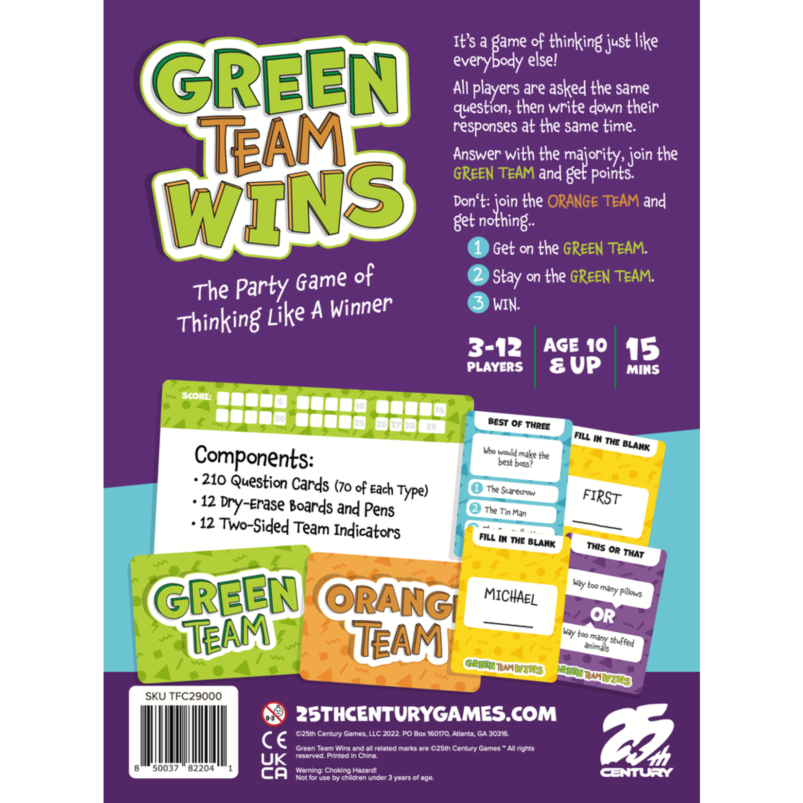 25th Century Games Green Team Wins