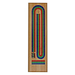 Wood Expressions CRIBBAGE: Flat 3-Track Red/Blue/Green (16")