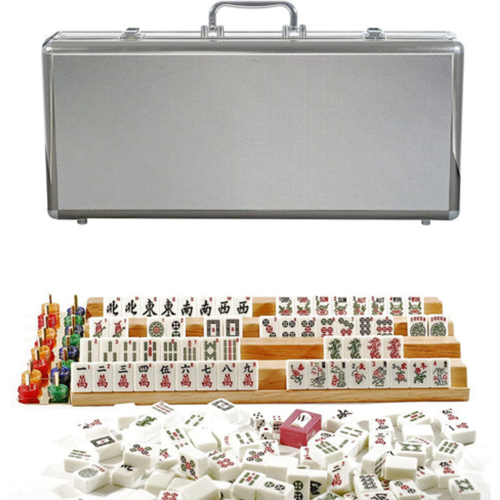 Wood Expressions MAHJONG: American Silver Deluxe Case
