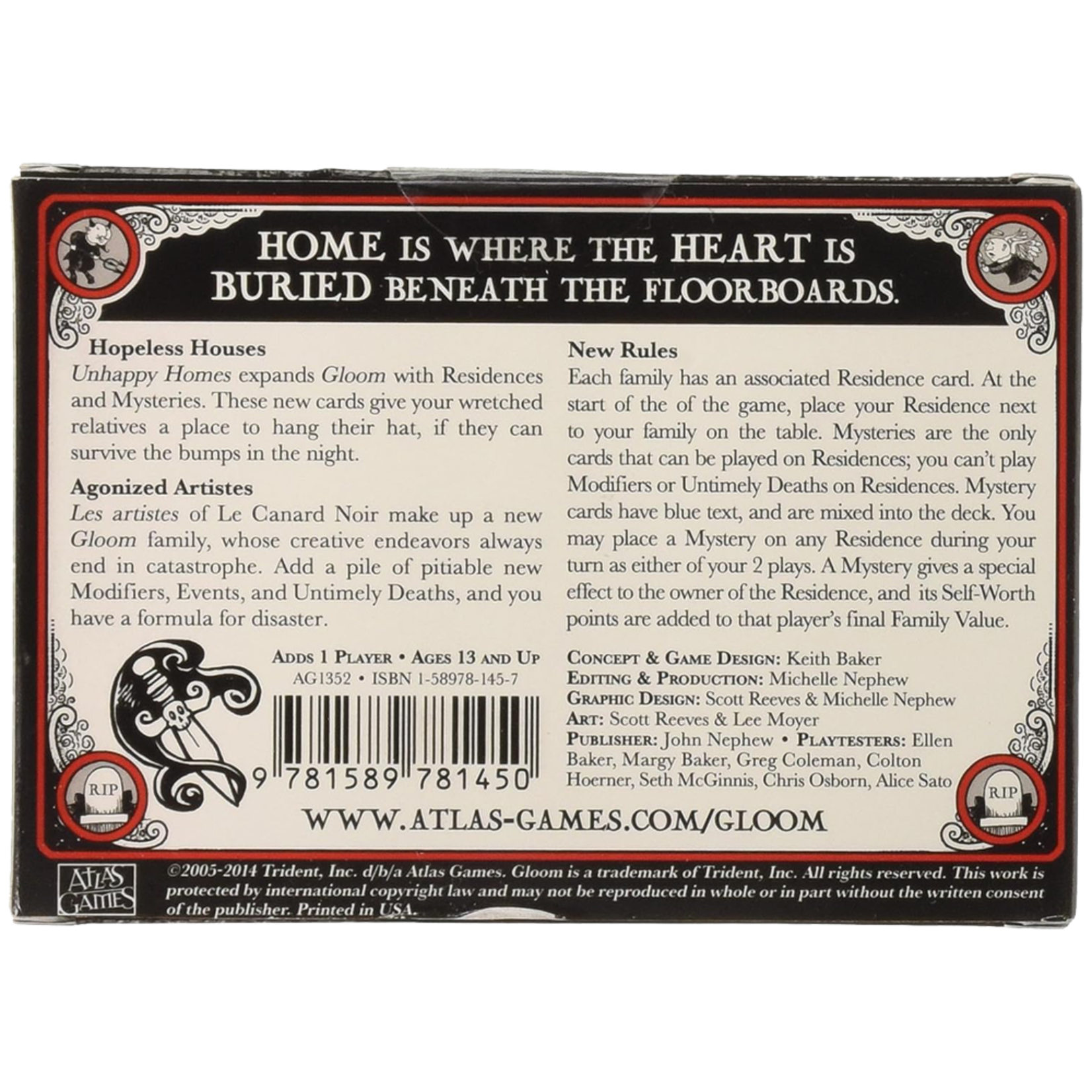 Atlas Games Gloom: Unhappy Home Exp 2nd Edition