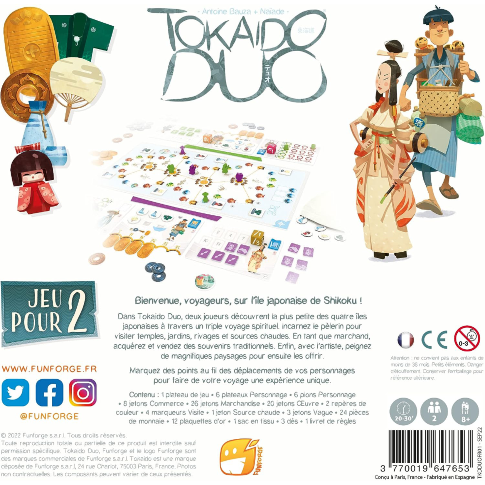 Acheter Tokaïdo Duo - FunForge - Jeux de société - Le Passe Temps