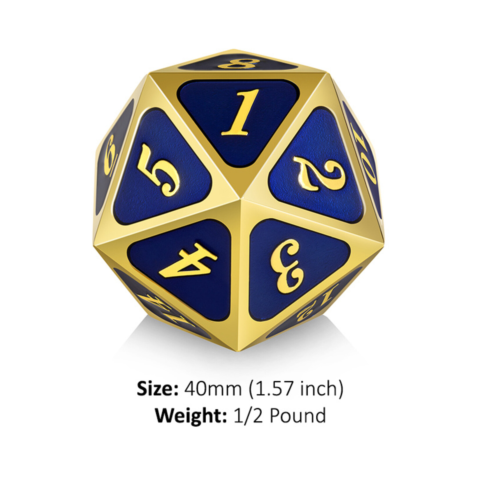 Dice Habit Dice: Metal Spindown Blue & Gold