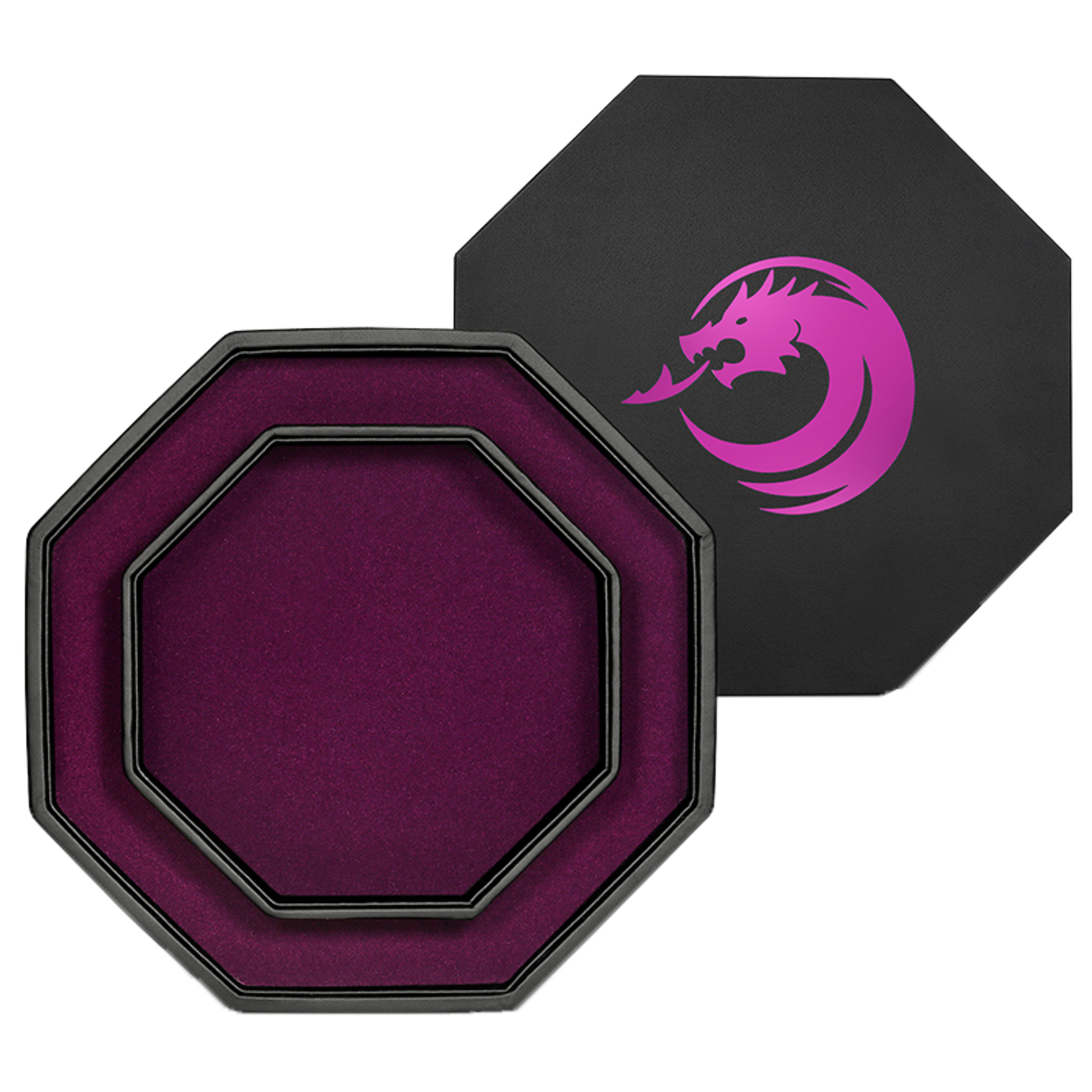 Dice Habit Dice Tray: Hardcase Octagon Black & Purple