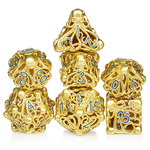 Dice Habit Dice: 7pc Hollow Kraken - Gold & Blue