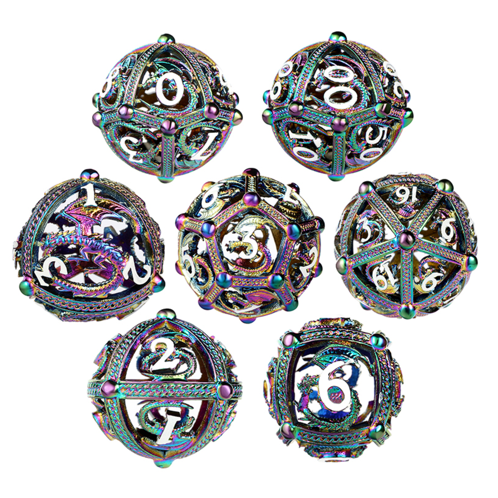 Dice Habit Dice: 7pc Hollow Orb Dragon - Irridescence