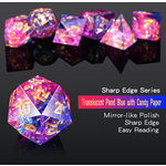 Dice Habit Dice: 7pc Sharp Edge Orion - Translucent Purple & Blue
