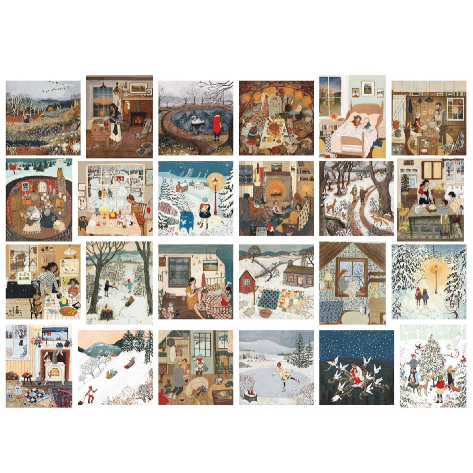 New York Puzzle Co Loré Pemberton: Advent Calendar  24 x 100pc
