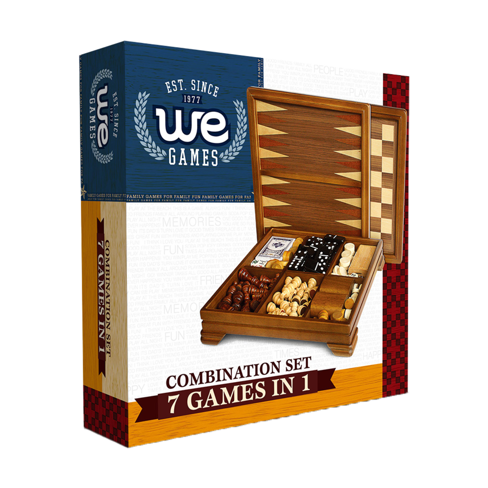 Wood Expressions GAMES SET: 7 in 1 Combination Set (Walnut)