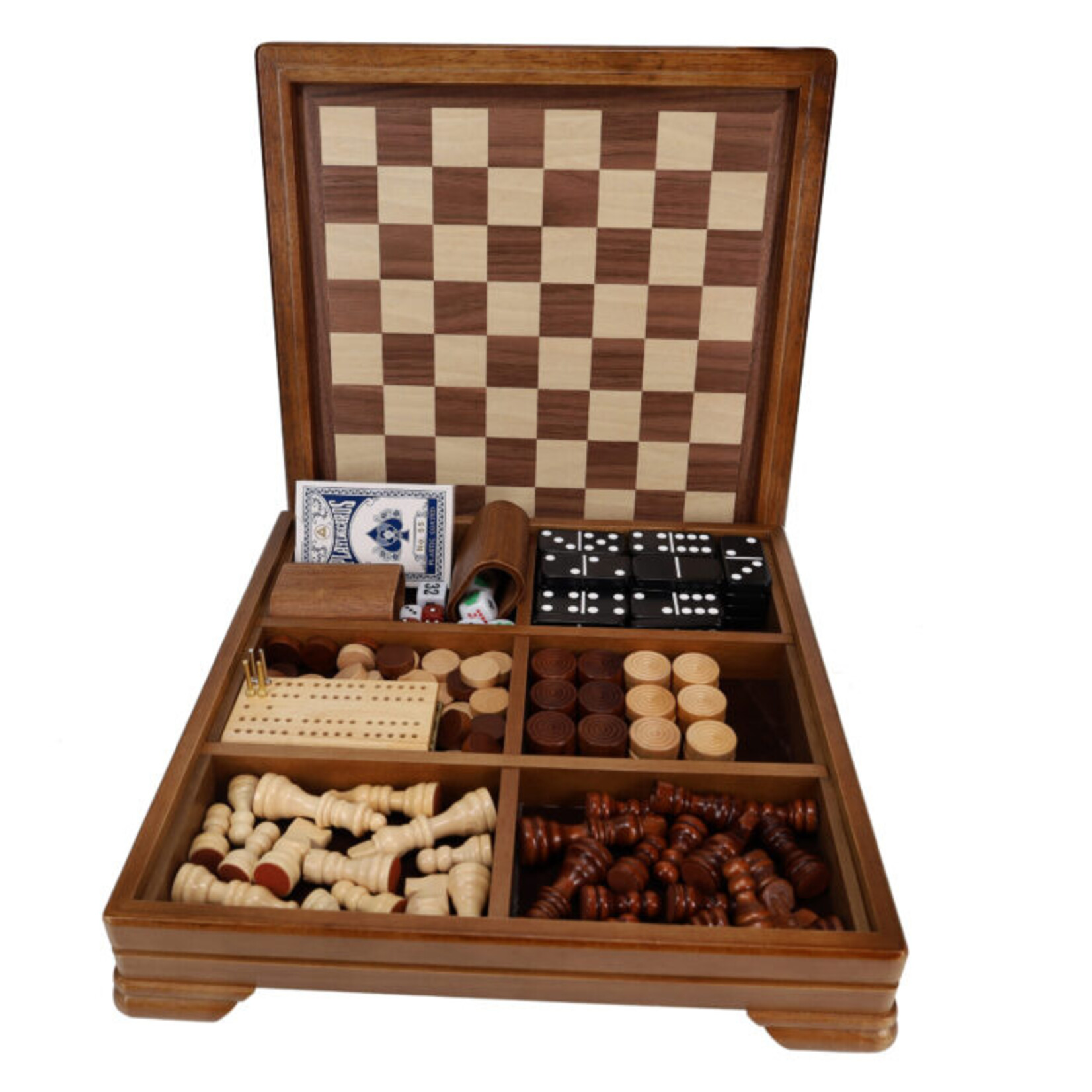 Wood Expressions GAMES SET: 7 in 1 Combination Set (Walnut)
