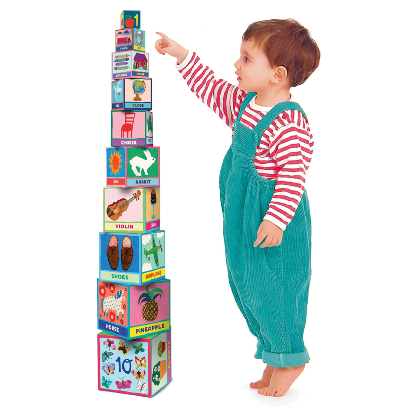 eeBoo First Words Tot Tower 10pc