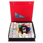 Wood Expressions DOMINOES: Mexican Train / Double 12 (Black Case)