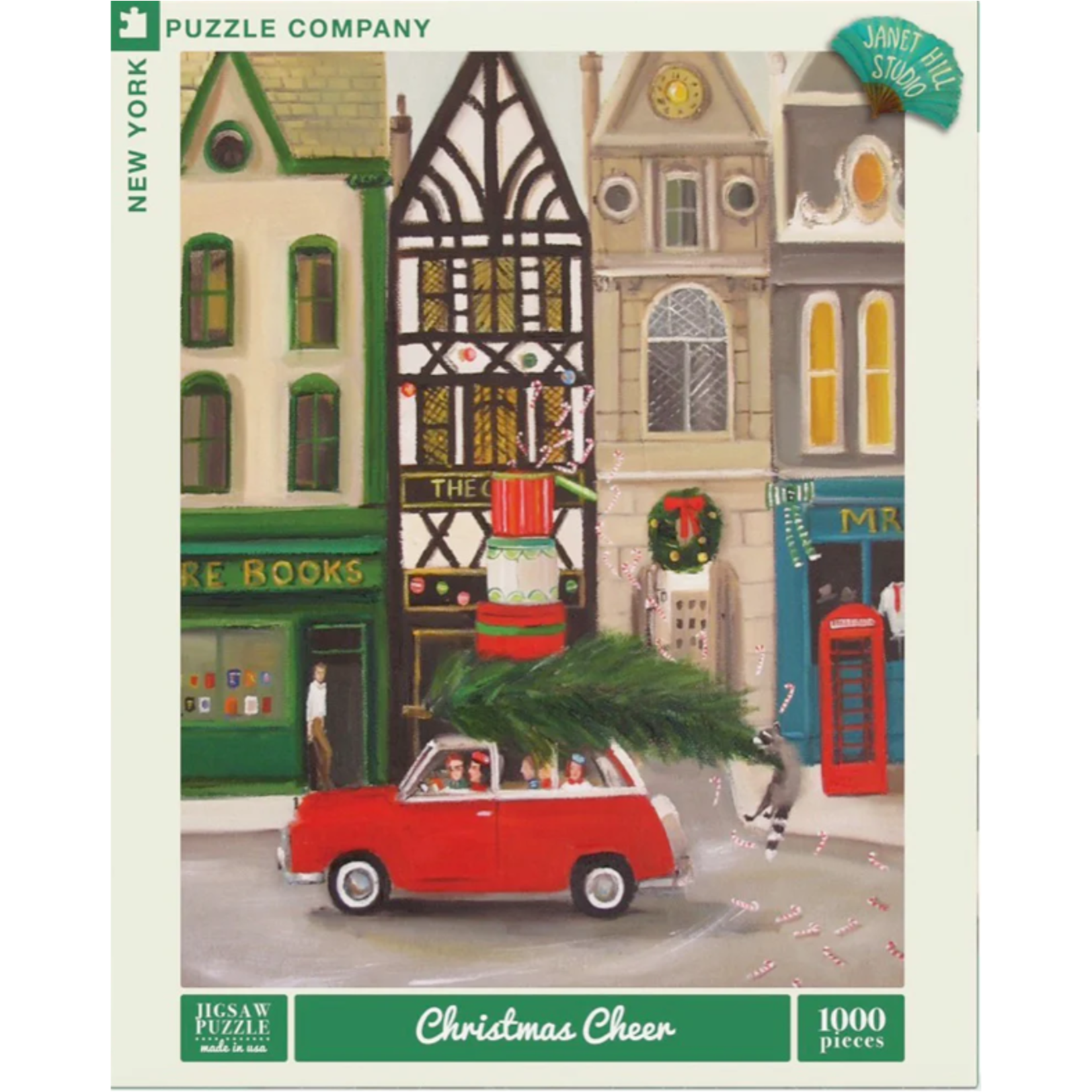 New York Puzzle Co Janet Hill: Christmas Cheer 1000pc