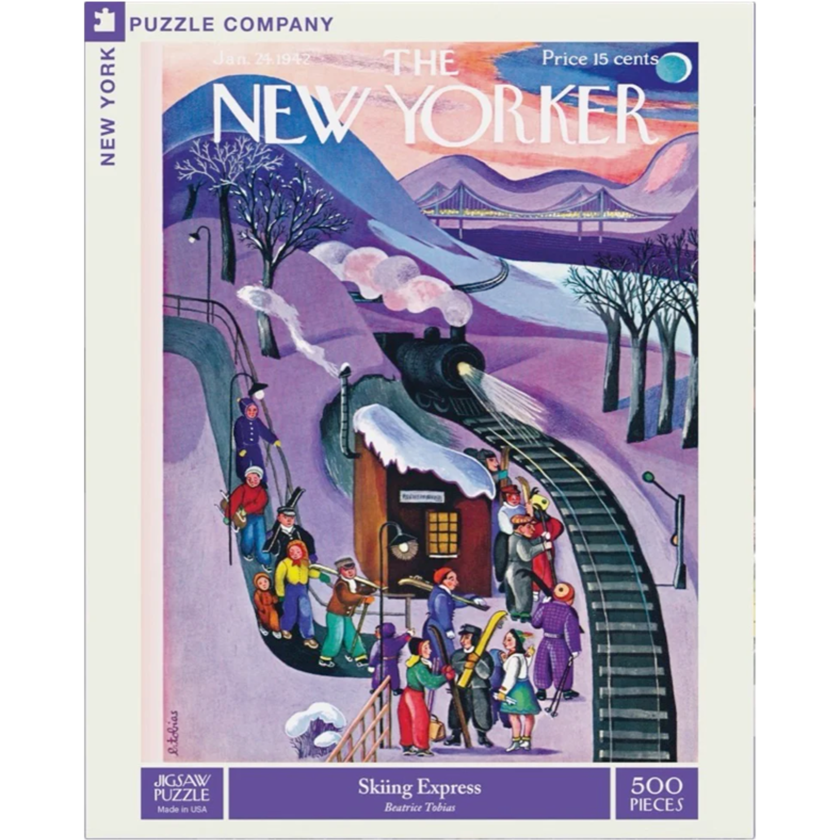 New York Puzzle Co NY: Skiing Express 500pc