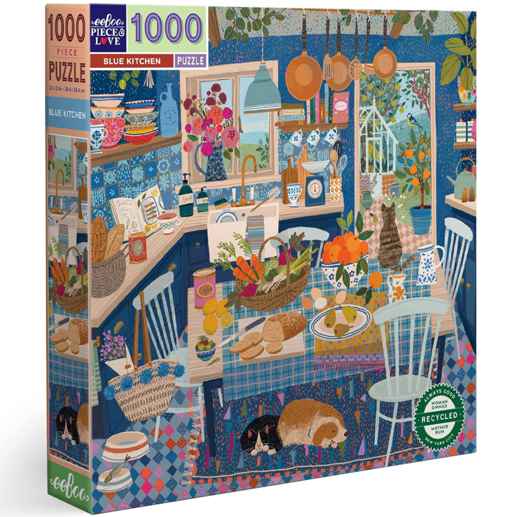 eeBoo Blue Kitchen 1000pc