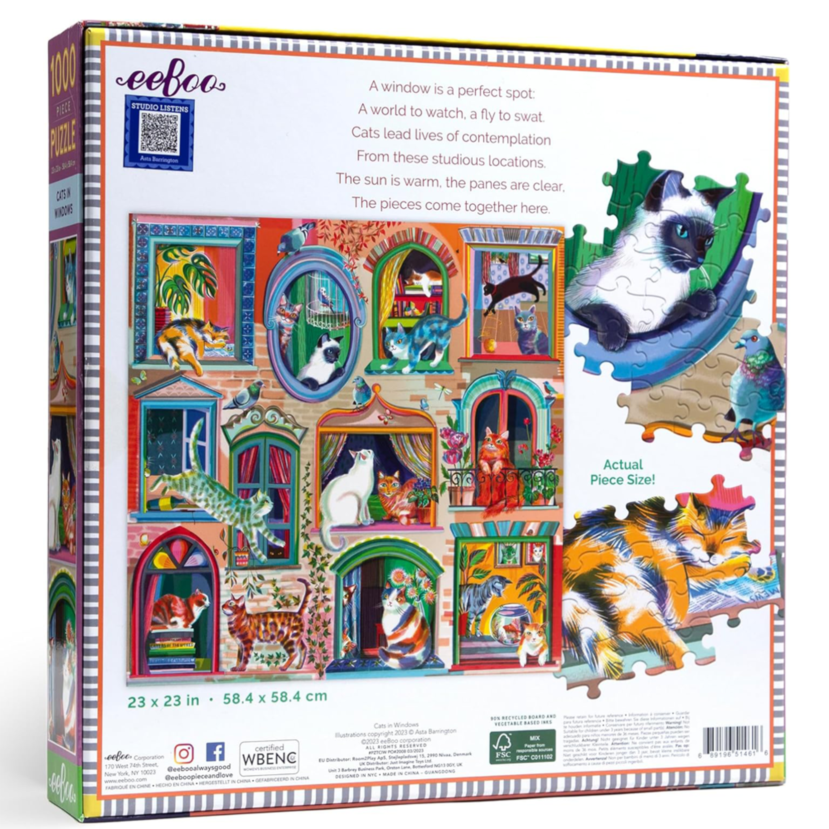 eeBoo Cats in Windows 1000pc