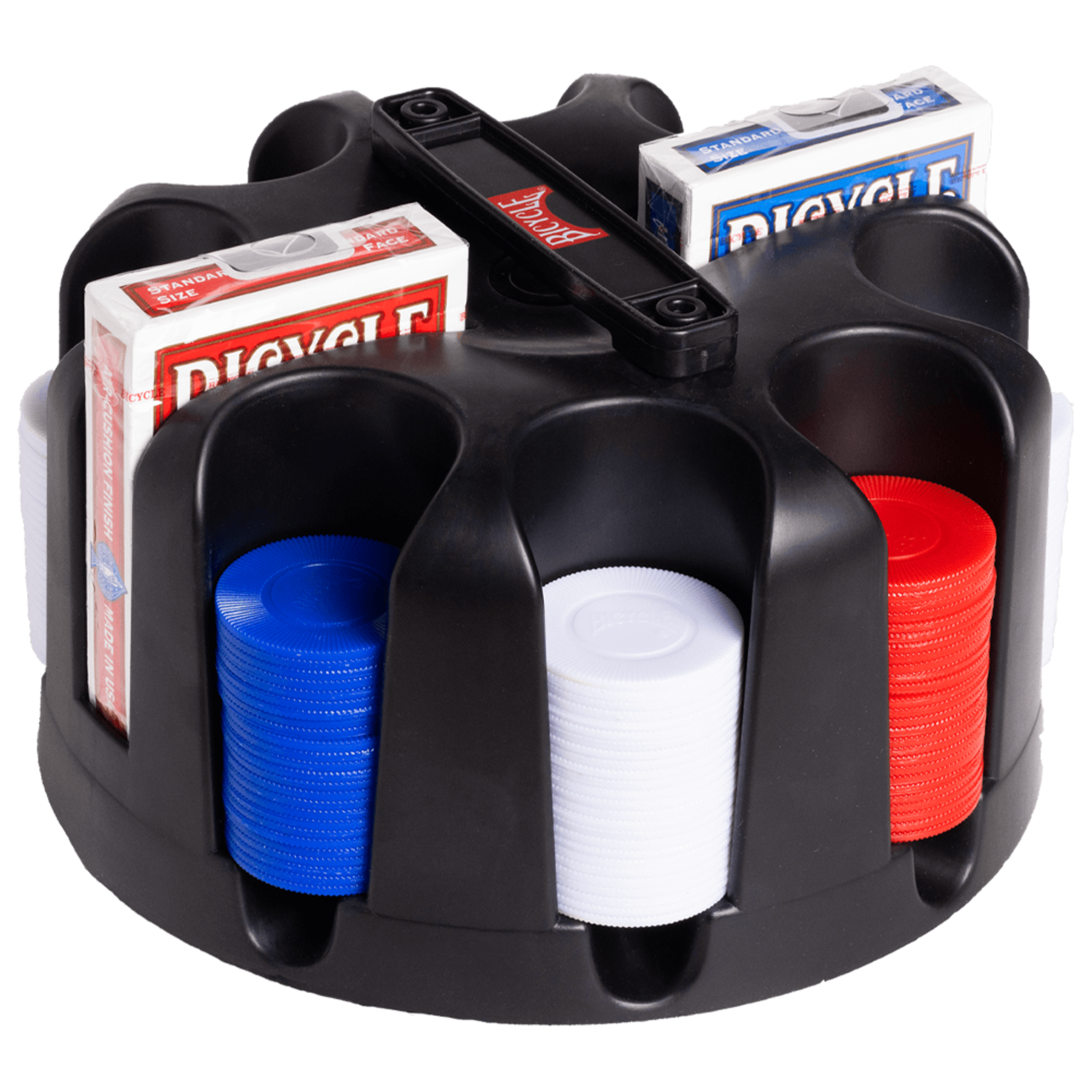 Bicycle Poker: Bicycle Plastic Chips w/ Revolving Rack