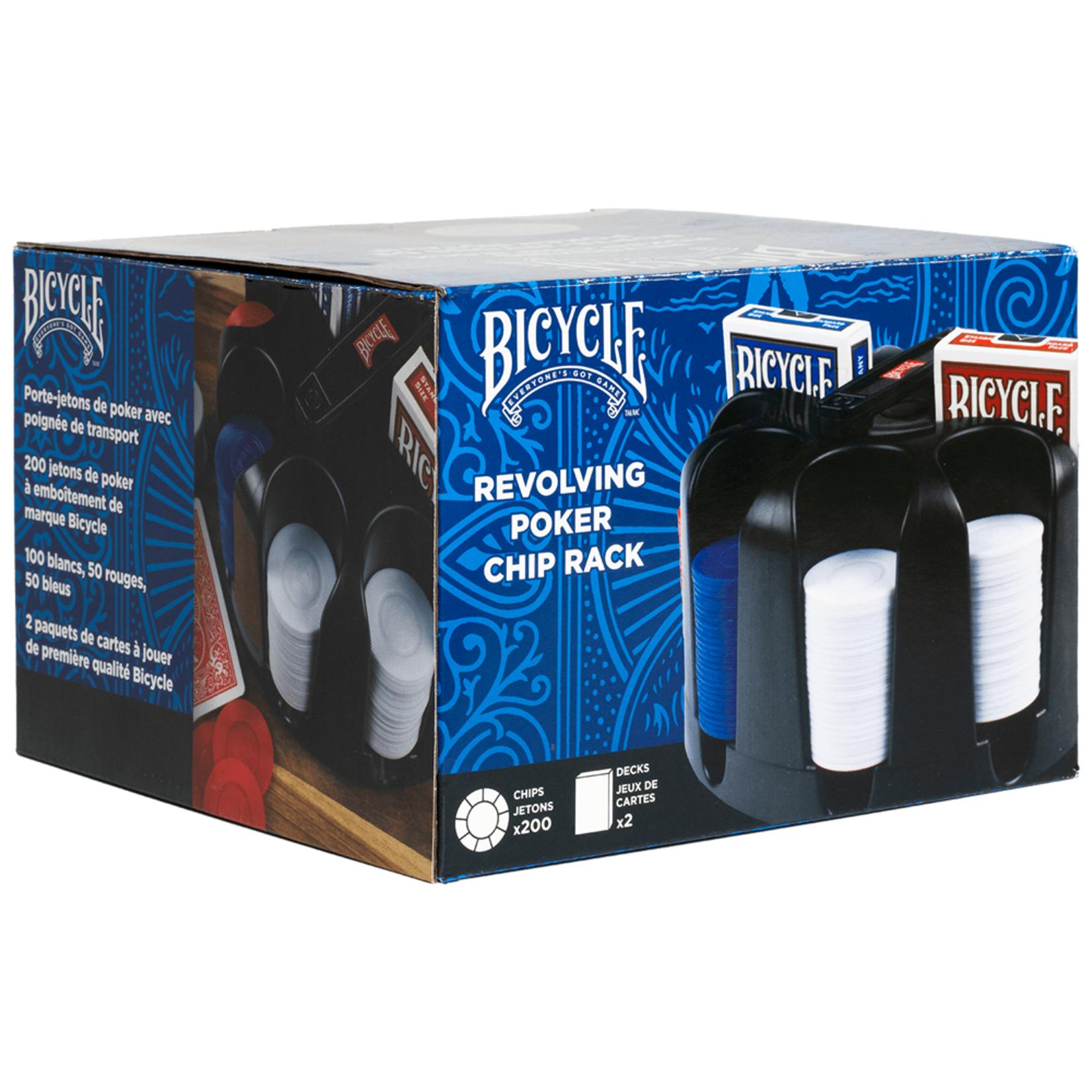 Bicycle Poker: Bicycle Plastic Chips w/ Revolving Rack