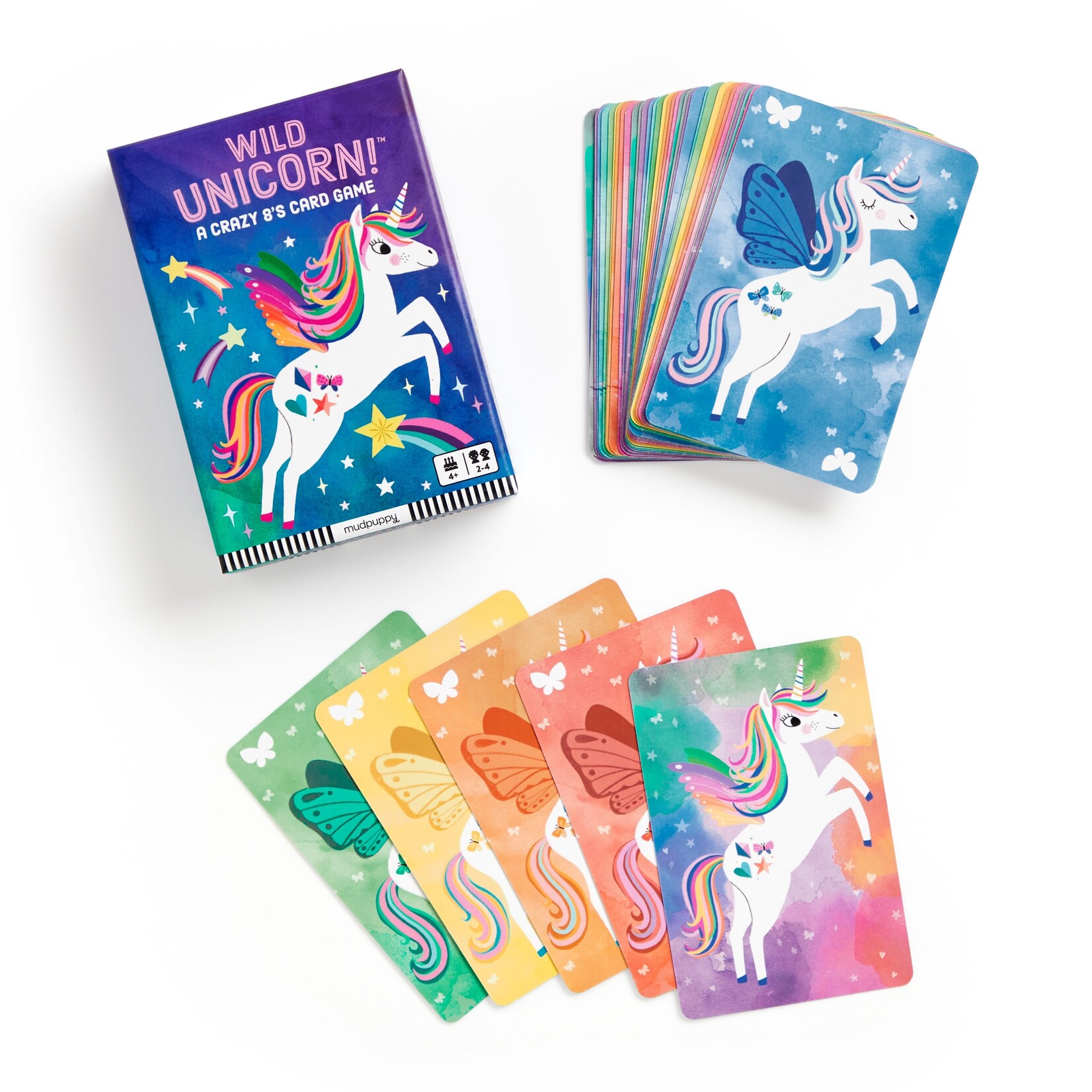 Mudpuppy Wild Unicorn! A Crazy 8's Card Game