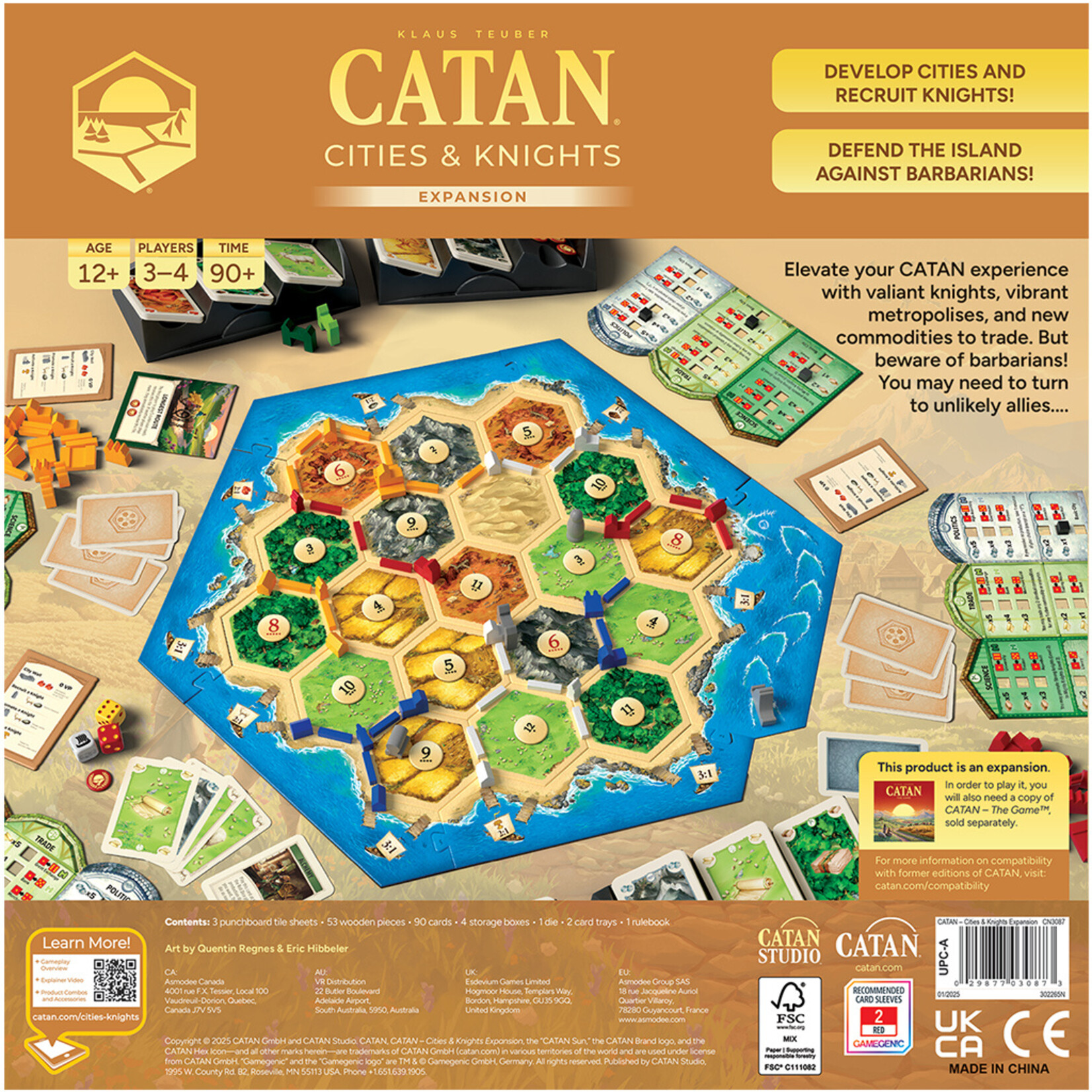 Catan Studio Catan 6th Ed: Cities & Knights Exp