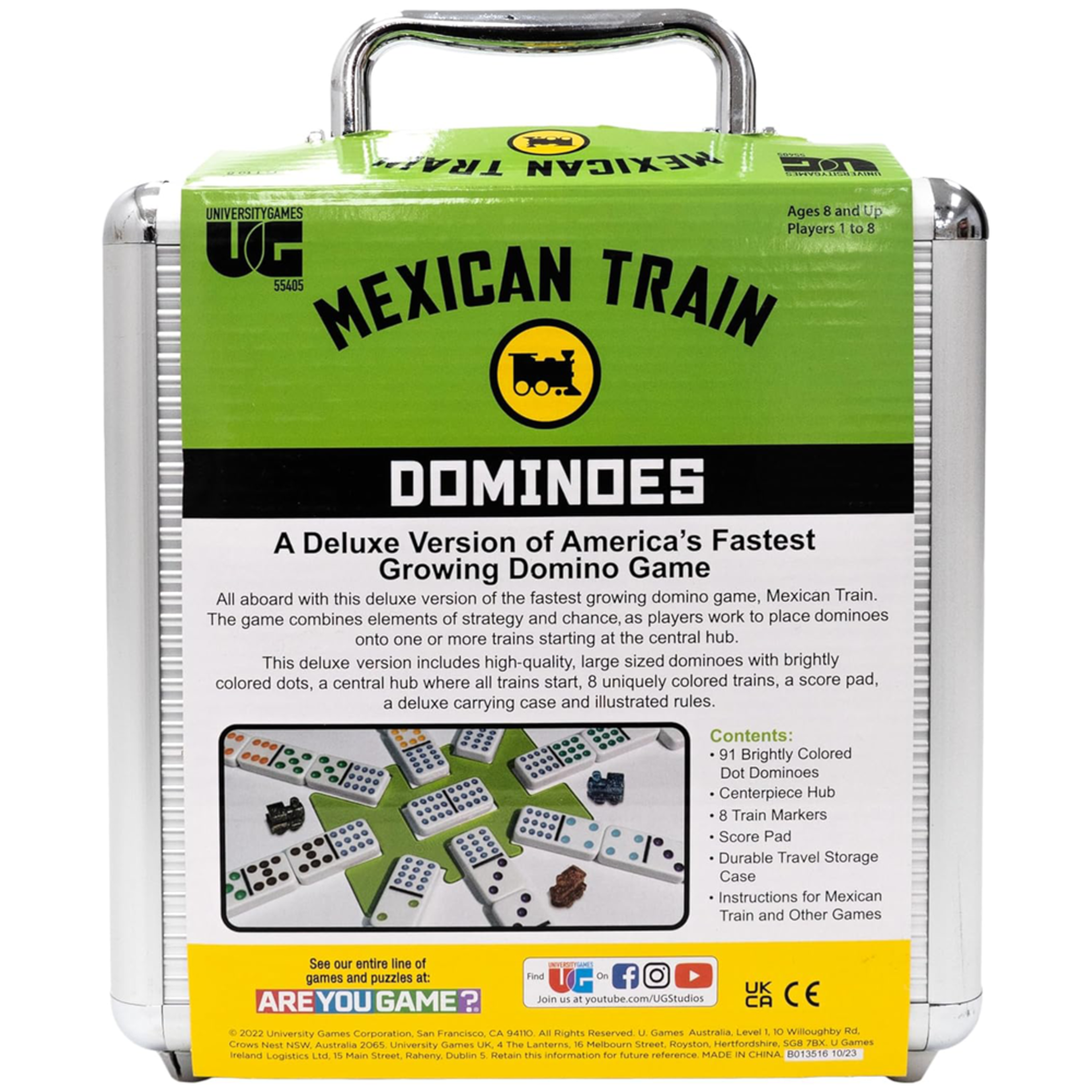University Games DOMINOES: Mexican Train Deluxe - Double 12's  (Case)