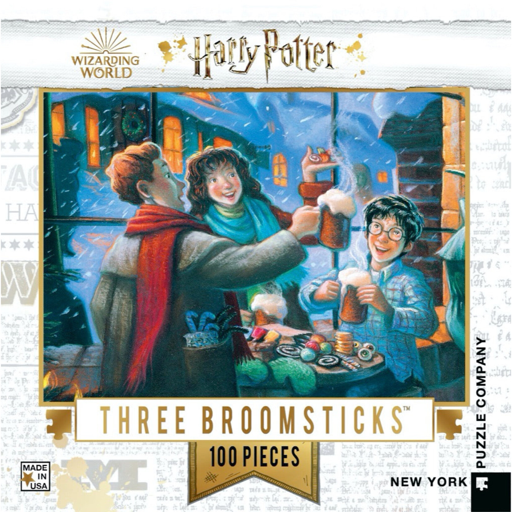 New York Puzzle Co Harry Potter: Three Broomsticks Mini 100pc