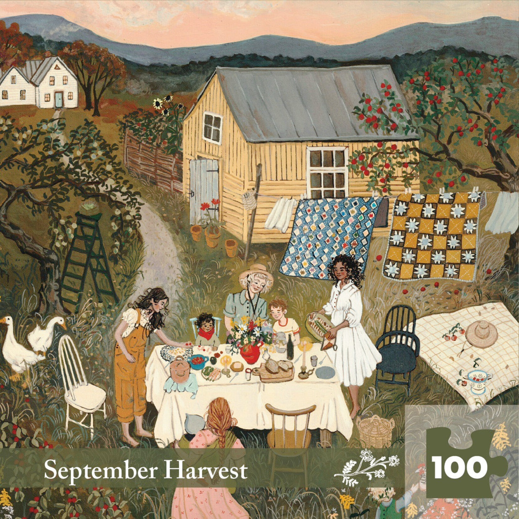 New York Puzzle Co Loré Pemberton: September Harvest Mini 100pc