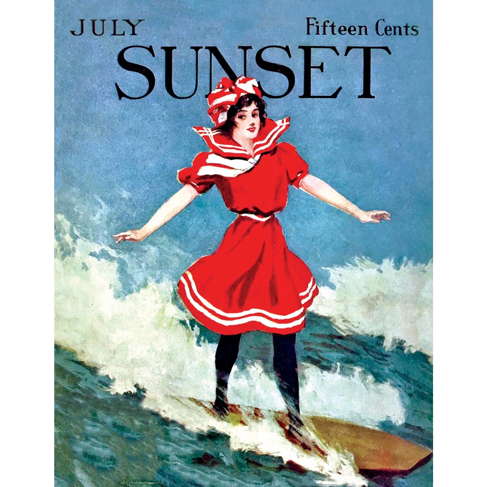 New York Puzzle Co Sunset: Surfer Girl Mini 100pc