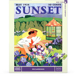 New York Puzzle Co Sunset: Iris Gardening 500pc
